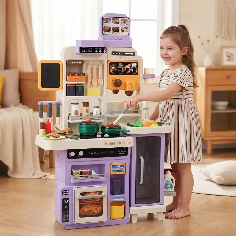 Kids Toys Kitchen Set - 90cm Large Pretend Play Kitchen Set