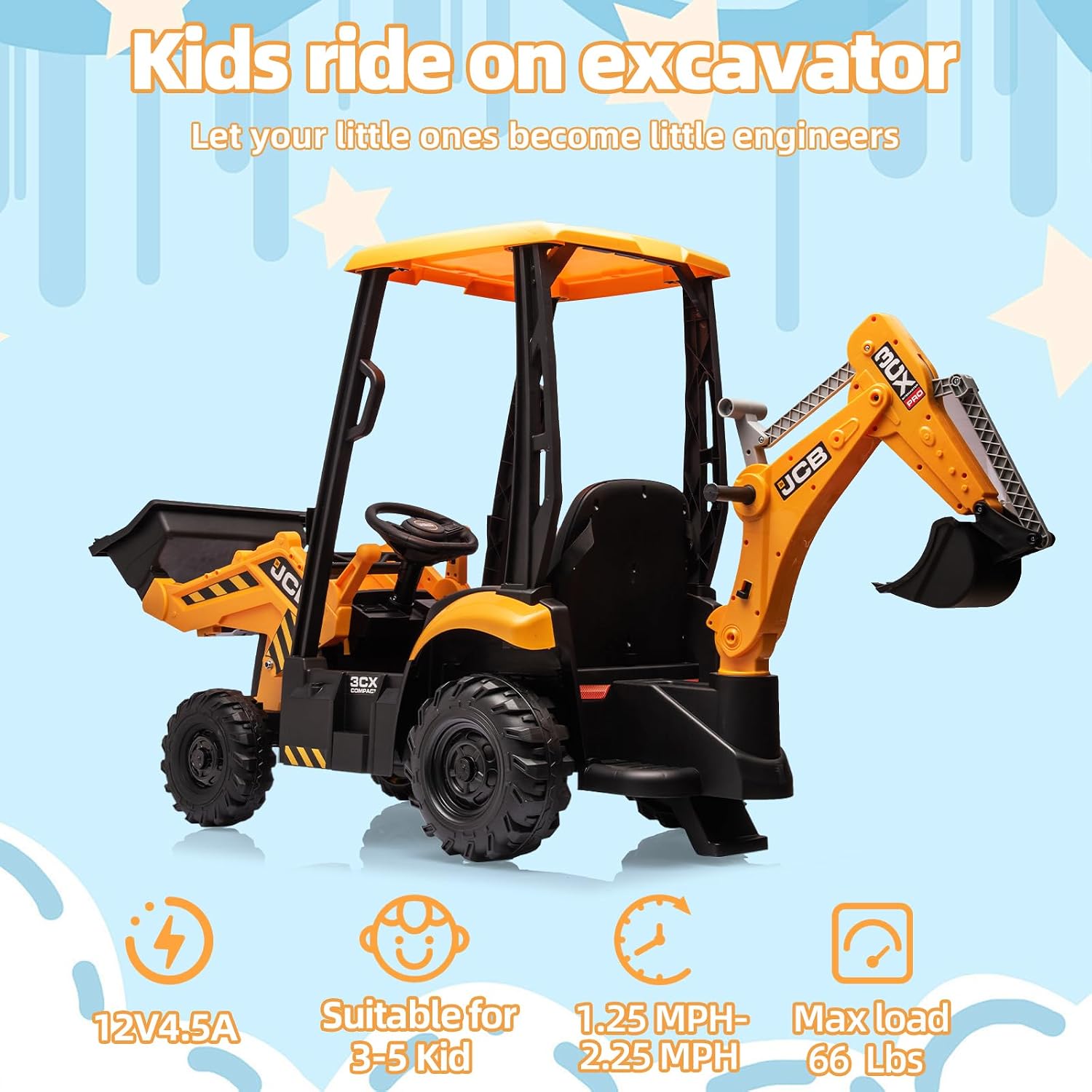 Officially Licensed JCB 12V Ri - Kids Toys Jcb 评论和价格