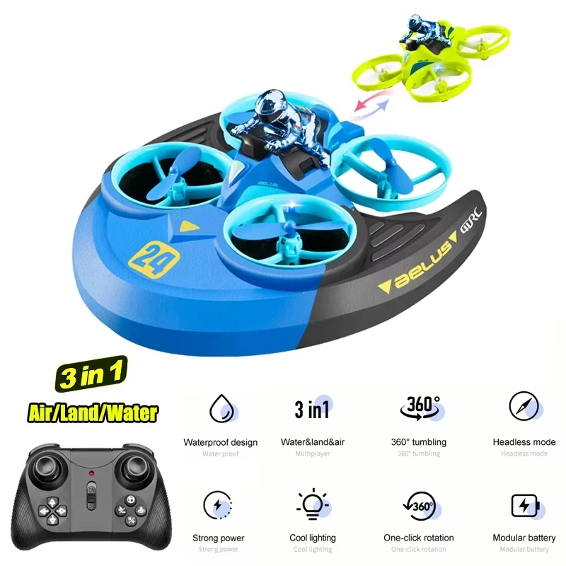 3-in-1 Land Air Sea RC Aircraf - Kids Toys Quad 评论和价格