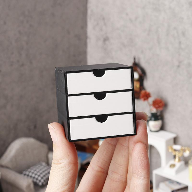 Miniature Wooden Bookcase Doll - Kids Toys Drawers 评论和价格