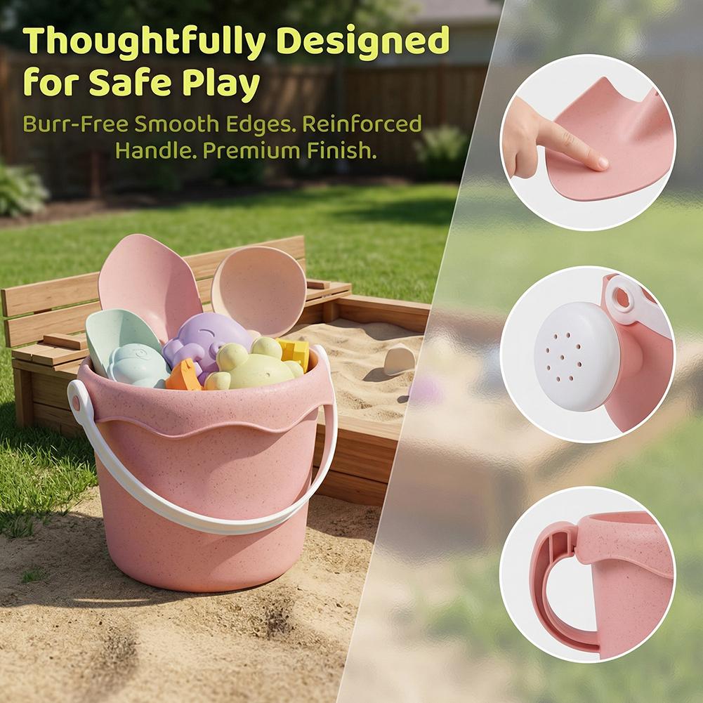 Wheat Straw Kids Beach Toy Set - Kinetic Sand Mold 评论和价格