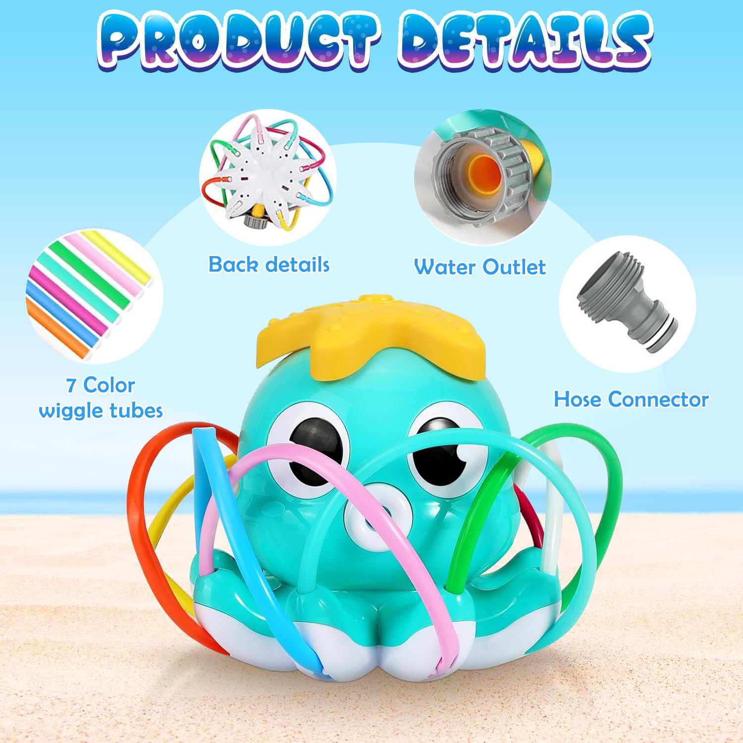 Octopus Sprinkler Water Spray  - Kids Yard Toys 评论和价格