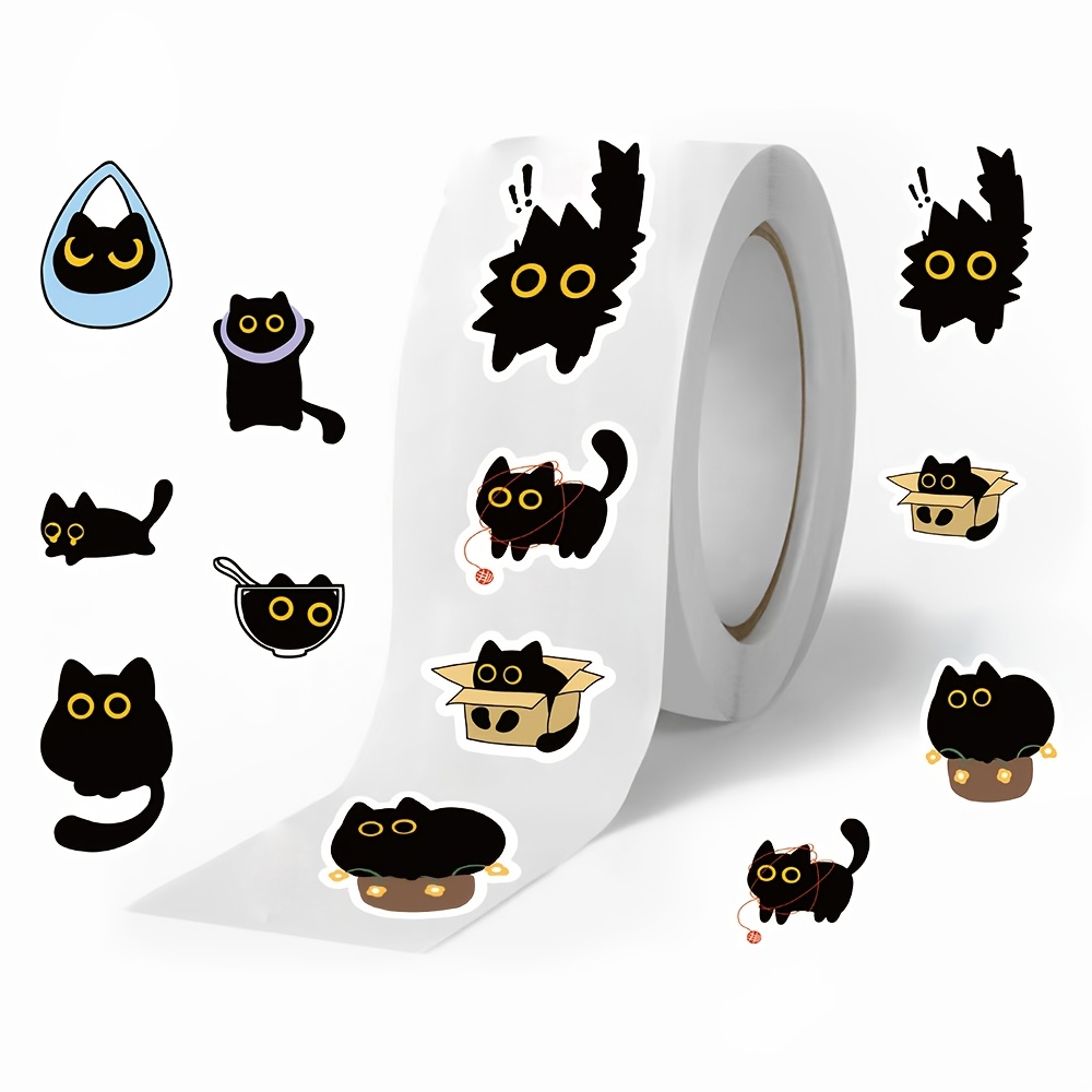 500Pcs Cartoon Cat Roll Sticke - Kids Toys Names 评论和价格