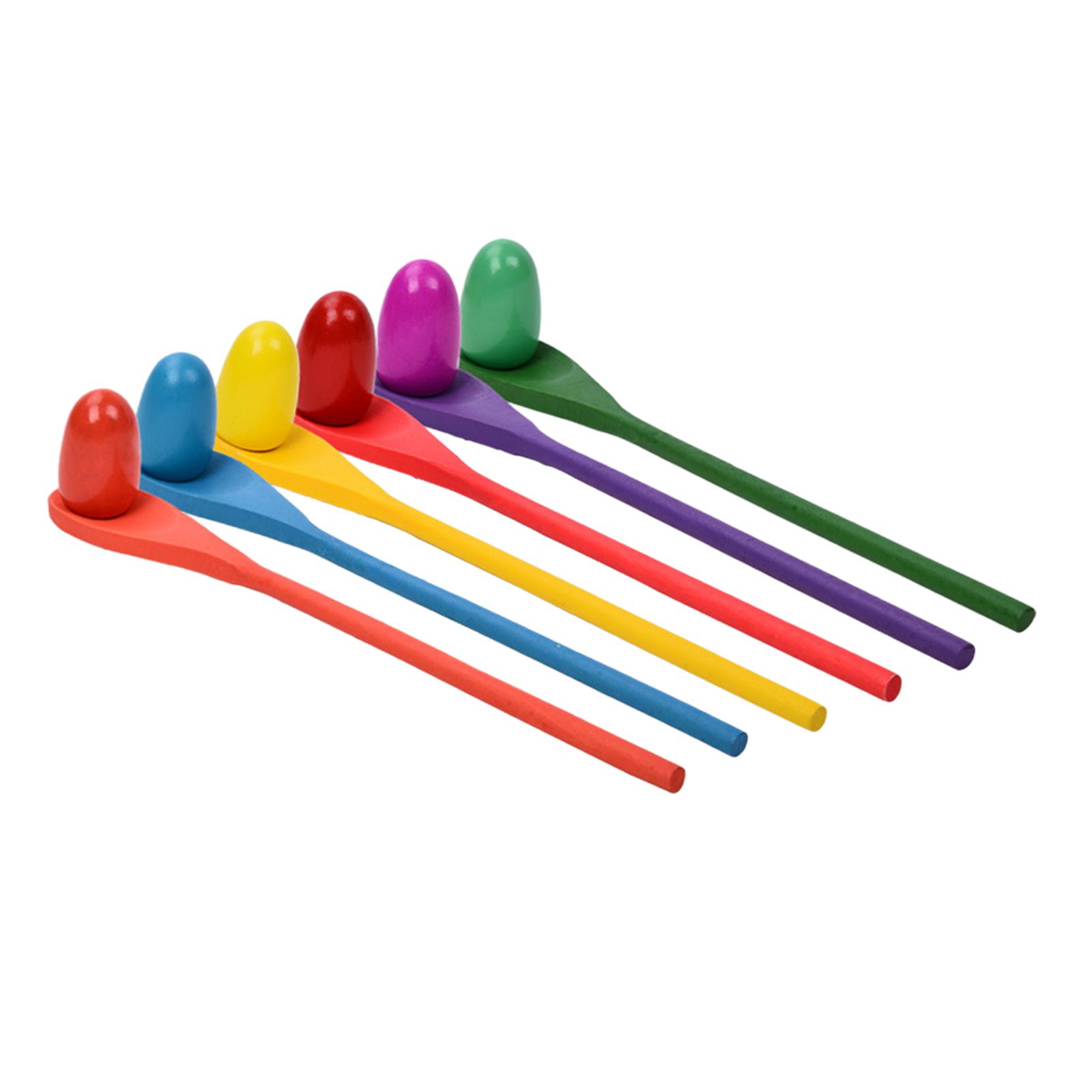 6 Pieces Egg Spoon Race Game H - Kids Yard Toys 评论和价格
